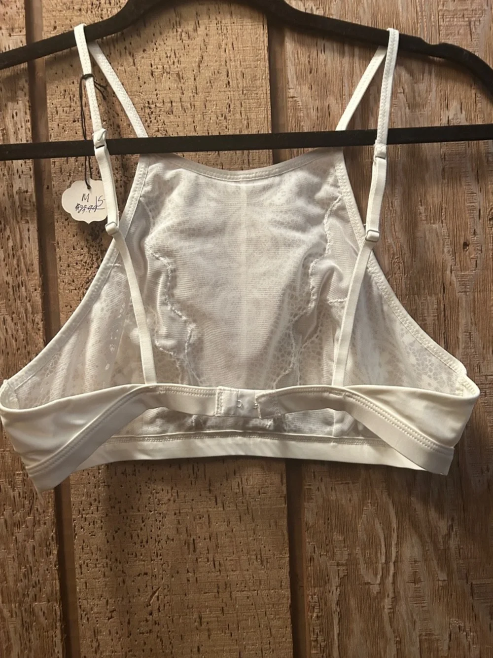 NWT Women's Lace High-Neck Bralette - Off White - Picture 2 of 2